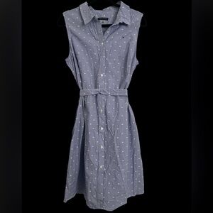 Tommy Hilfiger Blue Button-Up Midi Dress